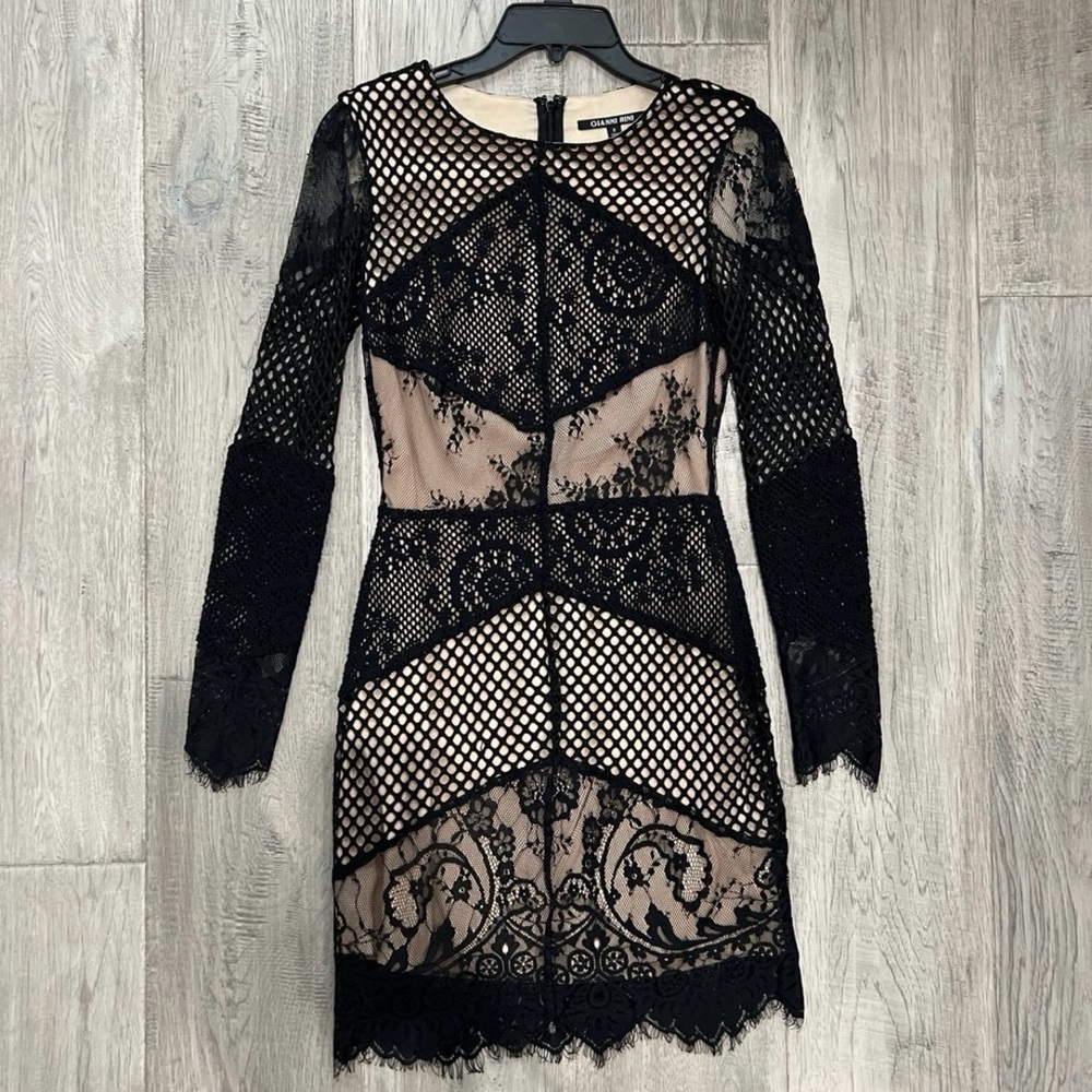 Gianni Bini Black Sheath Mini Dress